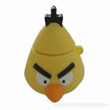 3D Popular Cartoon Design USB Flash Drive w/ 512MB to 32GB Capacity, Suitable for Promotional Gifts